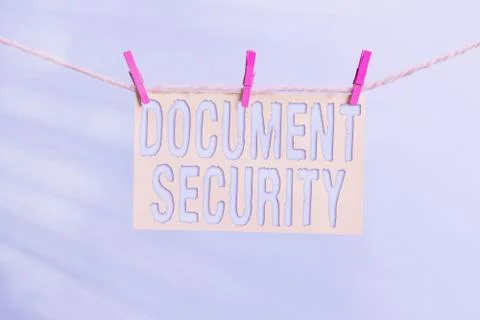 Word writing text Document Security. Business concept for maintenance of 스톡 사진