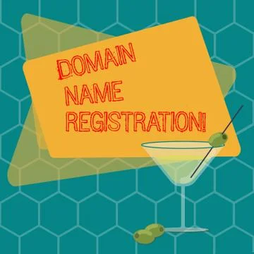 Word writing text Domain Name Registration. Business concept for process of Stock-Illustration