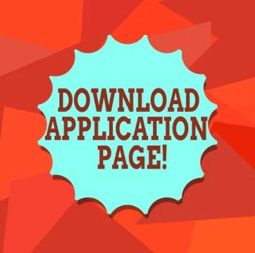 Word writing text Download Application Page. Business concept for computer is 스톡 일러스트