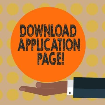 Word writing text Download Application Page. Business concept for computer is イラスト素材