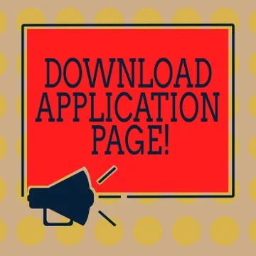 Word writing text Download Application Page. Business concept for computer is 스톡 일러스트