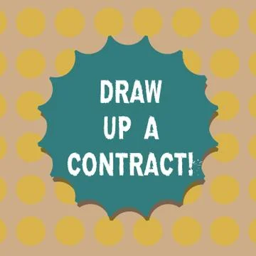 Word writing text Draw Up A Contract. Business concept for Write a business Illustrazione stock