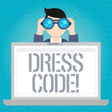 Word writing text Dress Code. Business concept for Rules of what you can wear Stock Illustration