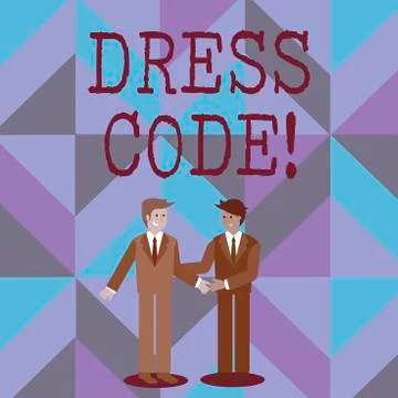 Word writing text Dress Code. Business concept for Rules of what you can wear Stock Illustration