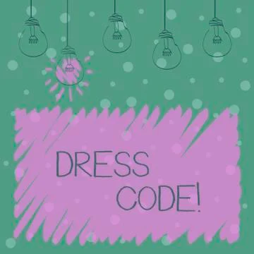 Word writing text Dress Code. Business concept for Rules of what you can wear イラスト素材