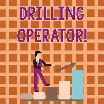 Word writing text Drilling Operator. Business concept for someone that do the Illustrazione stock