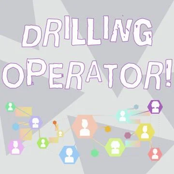 Word writing text Drilling Operator. Business concept for someone that do the Illustrazione stock