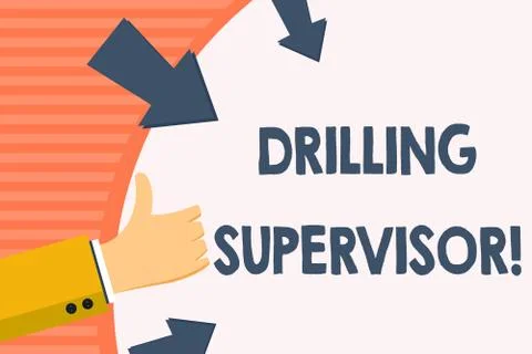 Word writing text Drilling Supervisor. Business concept for in charge of Stockillustratie