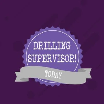 Word writing text Drilling Supervisor. Business concept for in charge of イラスト素材