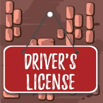 Word writing text Driver S License. Business concept for a document permitting a Stock Illustration
