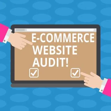 Word writing text E Commerce Website Audit. Business concept for evaluating the イラスト素材
