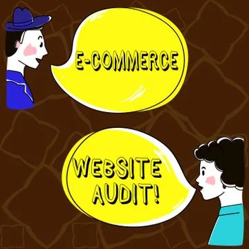 Word writing text E Commerce Website Audit. Business concept for evaluating the イラスト素材
