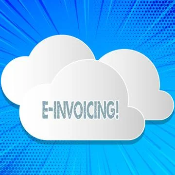 Word writing text E Invoicing. Business concept for Company encourages use of Stock Illustration