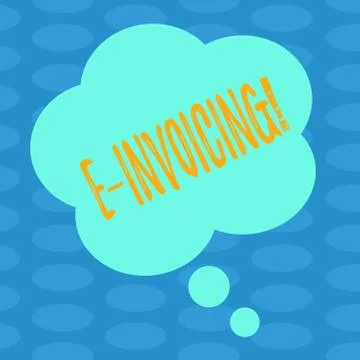Word writing text E Invoicing. Business concept for Company encourages use of Stock Illustration