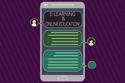 Word writing text E Learning And Online Education. Business concept for Remote Stock-Illustration