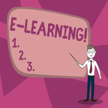 Word writing text E Learning. Business concept for Education by the internet Stock-Illustration