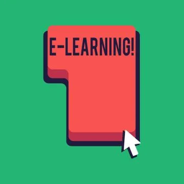 Word writing text E Learning. Business concept for Education by the internet Illustrazione stock