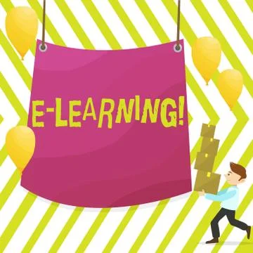Word writing text E Learning. Business concept for Education by the internet Stock-Illustration