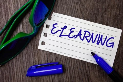 Word writing text E-Learning. Business concept for Education by the internet  Fotos de archivo