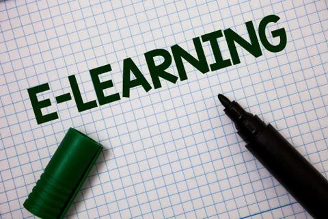 Word writing text E-Learning. Business concept for Education by the internet  Foto stock