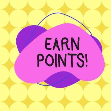 Word writing text Earn Points. Business concept for collecting scores in order Stock Illustration