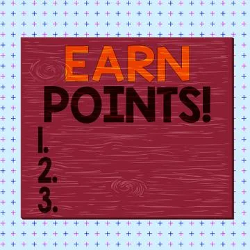 Word writing text Earn Points. Business concept for collecting scores in order Stock Illustration