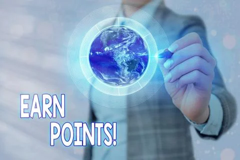 Word writing text Earn Points. Business concept for collecting scores in order Stock Photos