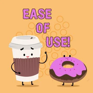 Word writing text Ease Of Use. Business concept for User friendly easy to 스톡 일러스트