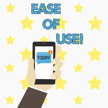 Word writing text Ease Of Use. Business concept for User friendly easy to Stockillustratie