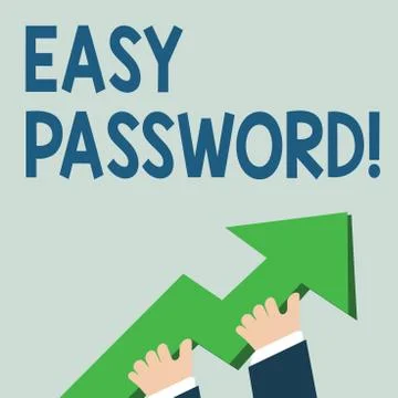 Word writing text Easy Password. Business concept for Easy code that enables one Stock Illustration