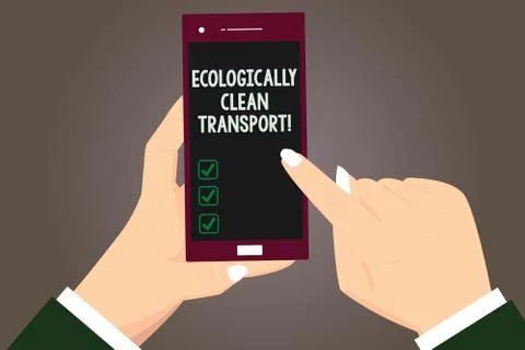 Word writing text Ecologically Clean Transport. Business concept for Green Stock Illustration