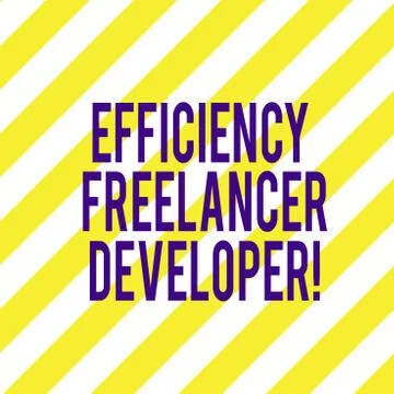 Word writing text Efficiency Freelancer Developer. Business concept for ensure イラスト素材