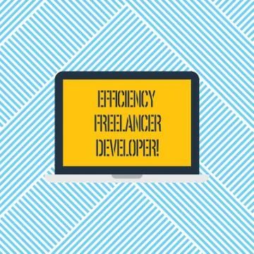 Word writing text Efficiency Freelancer Developer. Business concept for ensure 스톡 일러스트