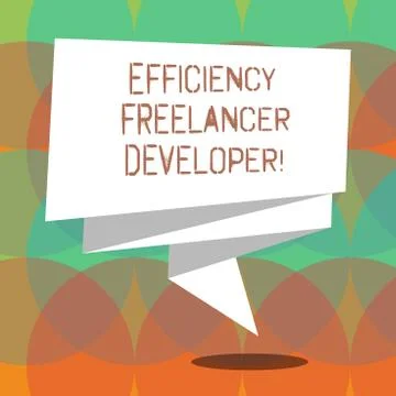 Word writing text Efficiency Freelancer Developer. Business concept for ensure イラスト素材