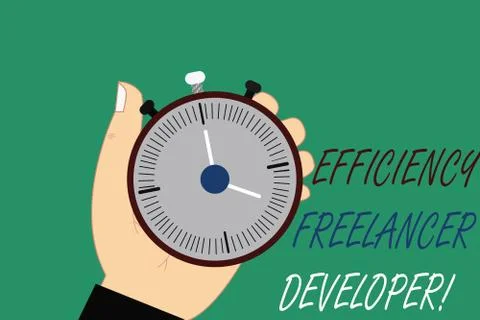 Word writing text Efficiency Freelancer Developer. Business concept for ensure 스톡 일러스트