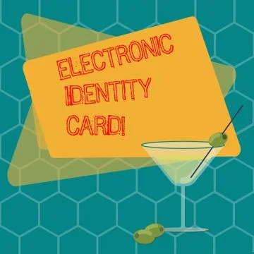 Word writing text Electronic Identity Card. Business concept for digital Stock Illustration