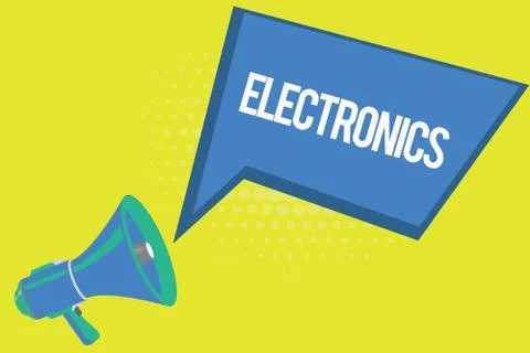 Word writing text Electronics. Business concept for Circuits or devices using Stockillustratie