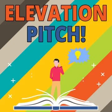 Word writing text Elevator Pitch. Business concept for short description of Stock Illustration