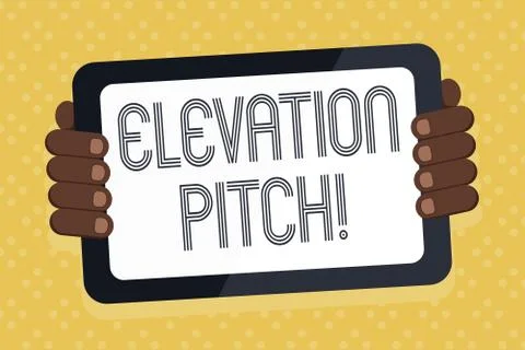 Word writing text Elevator Pitch. Business concept for short description of 스톡 일러스트