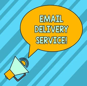 Word writing text Email Delivery Service. Business concept for email marketing Stock Illustration