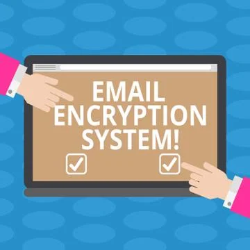 Word writing text Email Encryption System. Business concept for Authentication Stockillustratie