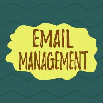 Word writing text Email Management. Business concept for systematic tactic in Stock Illustration