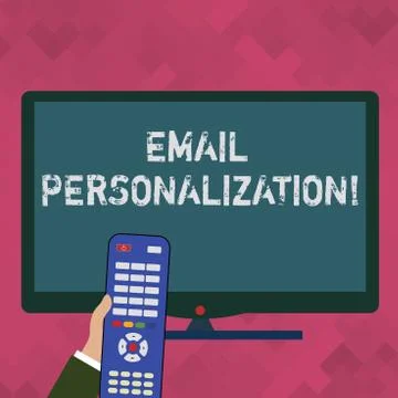 Word writing text Email Personalization. Business concept for allows to insert Stock Illustration