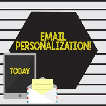 Word writing text Email Personalization. Business concept for allows to insert Stock Illustration