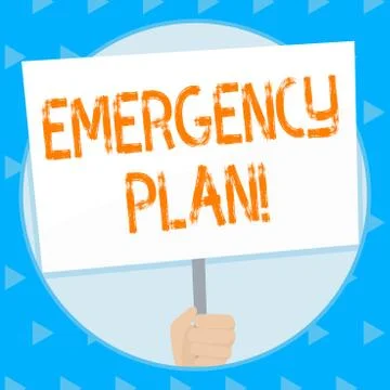 Word writing text Emergency Plan. Business concept for course of action Ilustración de archivo