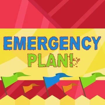 Word writing text Emergency Plan. Business concept for actions developed to Illustrazione stock