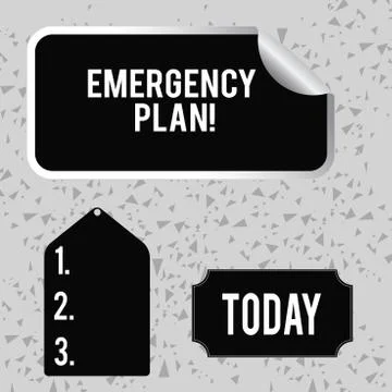 Word writing text Emergency Plan. Business concept for actions developed to Stock Illustration