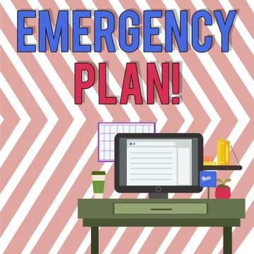 Word writing text Emergency Plan. Business concept for course of action Stock Illustration