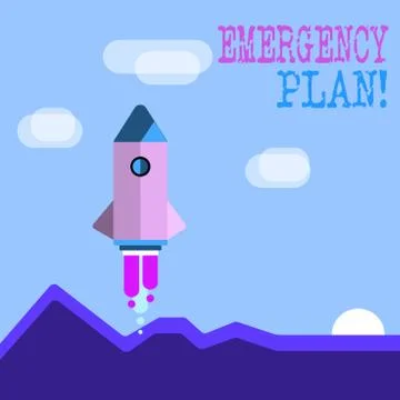 Word writing text Emergency Plan. Business concept for course of action Ilustración de archivo
