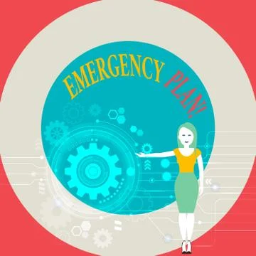 Word writing text Emergency Plan. Business concept for course of action Stock Illustration